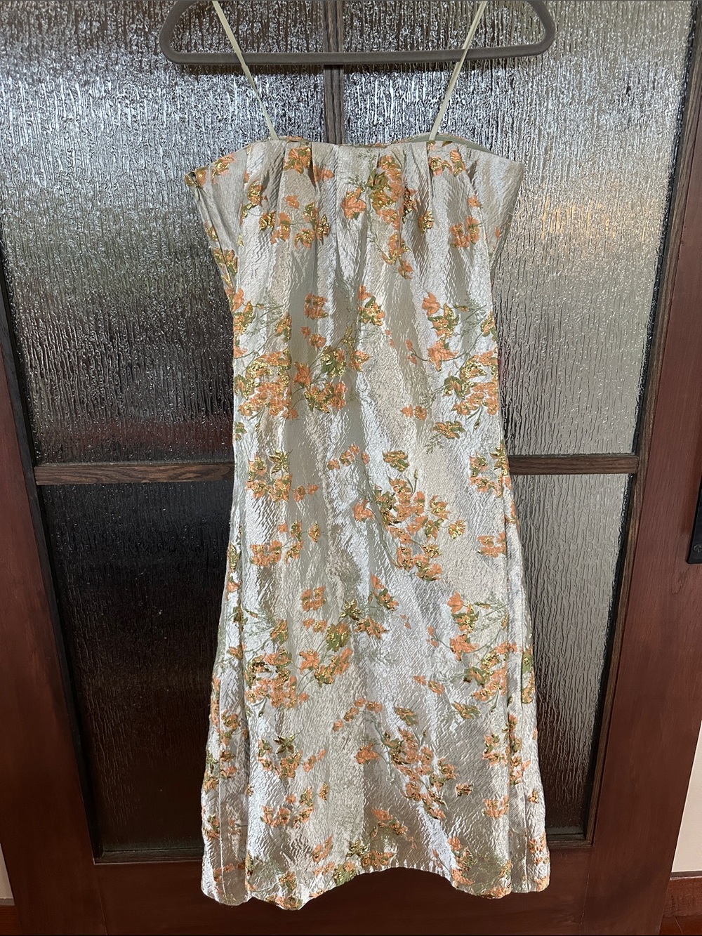STAUD Kennedy Strapless Brocade Midi Dress size 8. - Picture 13 of 17